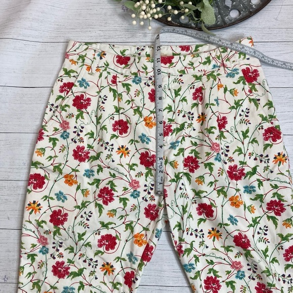 Swedish HasBeens Floral Denim Pleat Pants - Picture 12 of 13